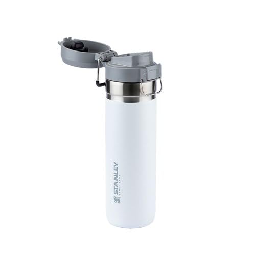 Stanley - Garrafa de água térmica Quick Flip, isolada em aço inoxidável para bebidas quentes e frias, resistente a fugas, 710 ml, Polar