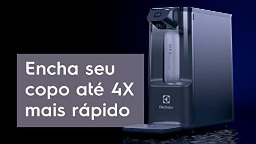 Purificador de Água Gelada Fria e Natural Elétrico Compacto Eletronico placa Electrolux Filtro refil 6 meses ou 3000l Painel Touch Bivolt Grafite PE12G