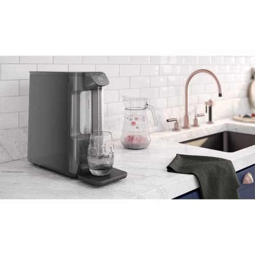 Purificador de Água Gelada Fria e Natural Elétrico Compacto Eletronico placa Electrolux Filtro refil 6 meses ou 3000l Painel Touch Bivolt Grafite PE12G