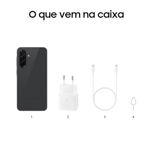 Celular Samsung Galaxy A36 5G 128GB, 6GB RAM, Câmera 50MP, IP67, Super AMOLED 6.7", Recursos AI, Preto