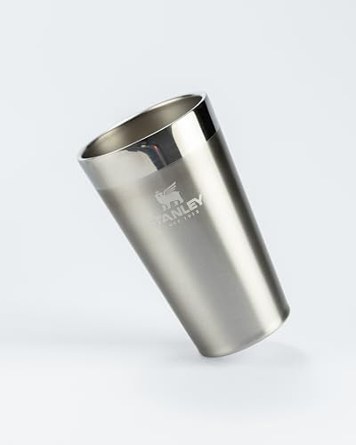 Stanley - Copo de cerveja isolado, copo empilhável Stay Chill de 473 ml, para bebidas quentes ou frias, Stainless Steel