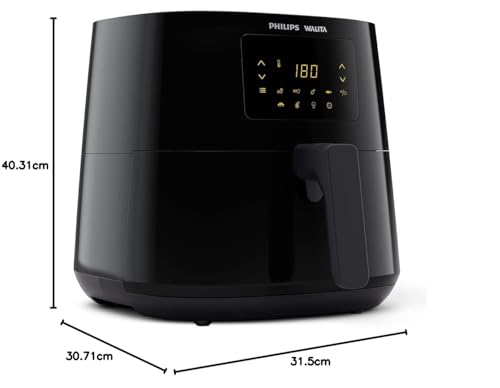 Philips Walita Preta Fritadeira Airfryer Essential XL Digital, 6.2L de capacidade, Garantia internacional de dois anos, 220V, 2000W (RI9270/91)