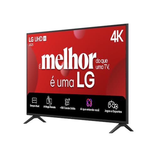 Smart TV 4K 50" LG UHD 50UA85 Processador α7 AI Ger8 4K Super Upscaling Google Cast Alexa Integrado Controle AI Smart Magic WebOS 25