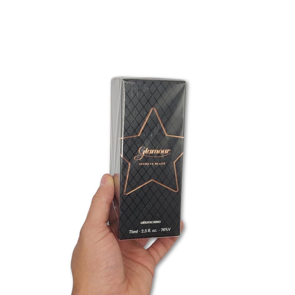 Boticario Glamour Desodorante Colônia Secrets Black 75ml V4