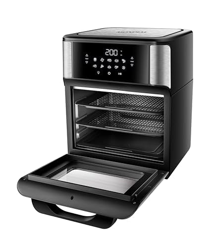 MONDIAL Fritadeira Air Fryer Forno Oven 12L, Preto/Inox, 2000W, 110V - AFON-12L-BI