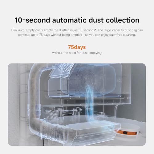 Xiaomi Robot Vacuum X20+ com estação base inteligente multifuncional 6000Pa, potência de sucção, navegação a laser LDS, controle de voz, molhado e seco, 4 L, 30 W, C101, branco