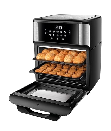 MONDIAL Fritadeira Air Fryer Forno Oven 12L, Preto/Inox, 2000W, 110V - AFON-12L-BI