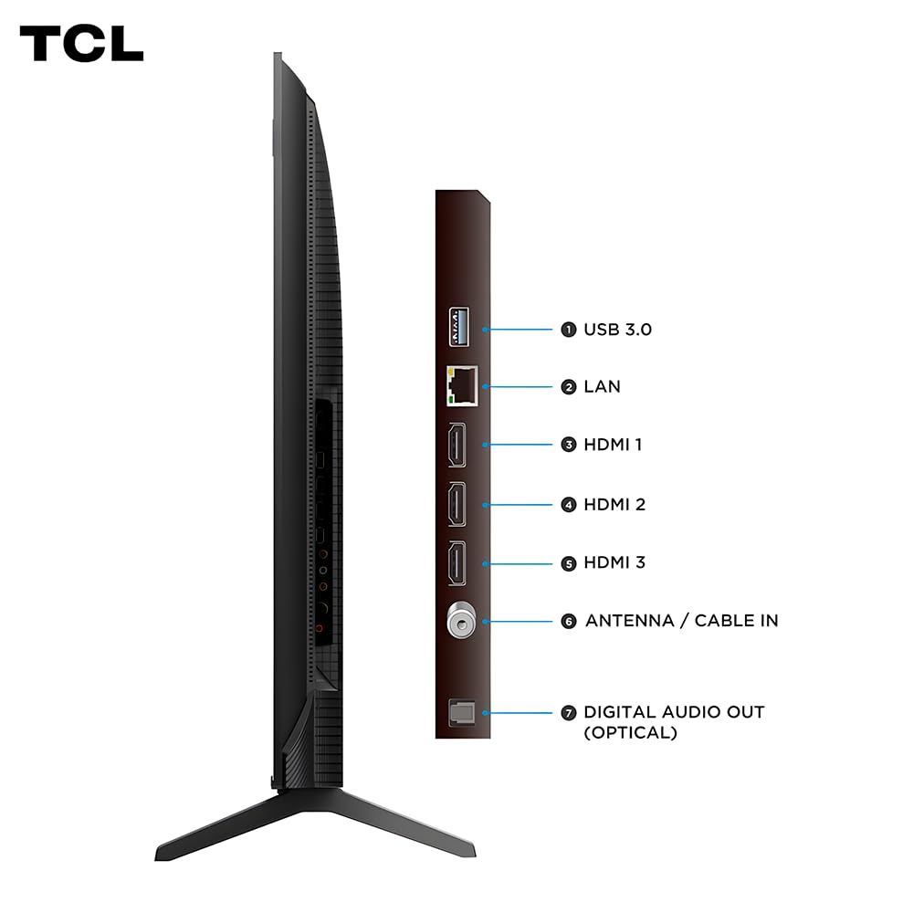 Smart TV TCL 50P7K 50" QLED 4K UHD Google TV com Dolby Vision, HDMI 2.1, Wi-Fi e Bluetooth – Preto