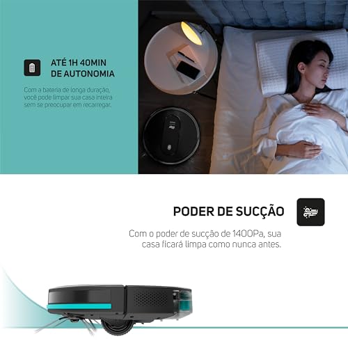 WAP Aspirador de Pó Robô ROBOT W400 3 em 1, Automático, 300ml, Compatível com Assistentes de Voz, 30W 10,8VDC Bivolt