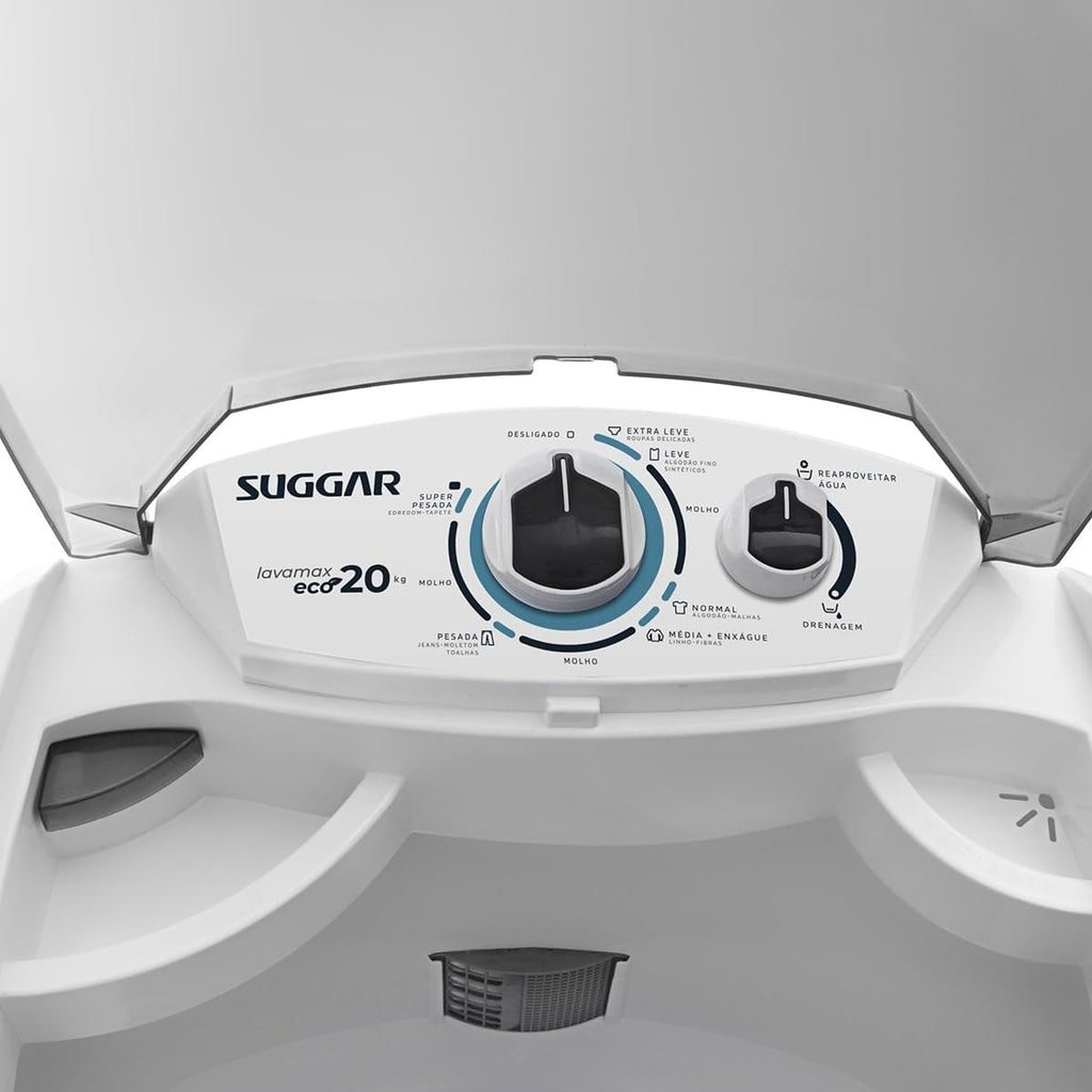 SUGGAR LAVADORA DE ROUPAS LAVAMAX ECO 20KG 110V BRANCA LE2001BR