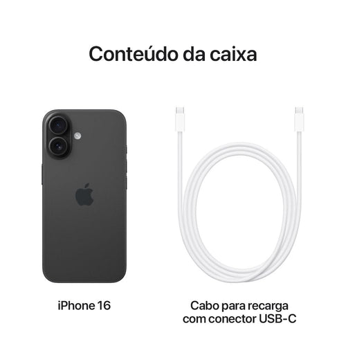 Apple iPhone 16 (128 GB) – Preto