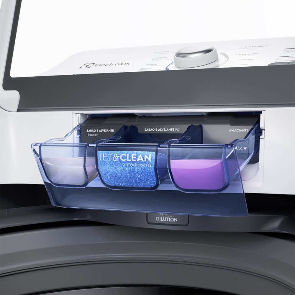 Máquina de Lavar Electrolux 15kg Branca Essential Care com Cesto Inox e Jet&Clean (LED15) - 127V