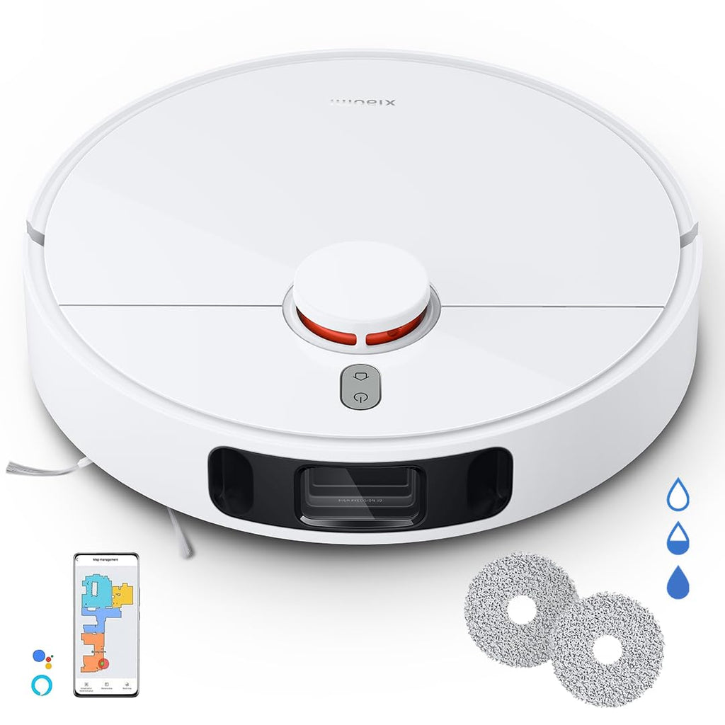 XIAOMI Robot Vacuum S10 - Robot aspirador e lava-chão com planeamento inteligente de rotas, sucção de 4000 Pa, três níveis de lavagem, branco