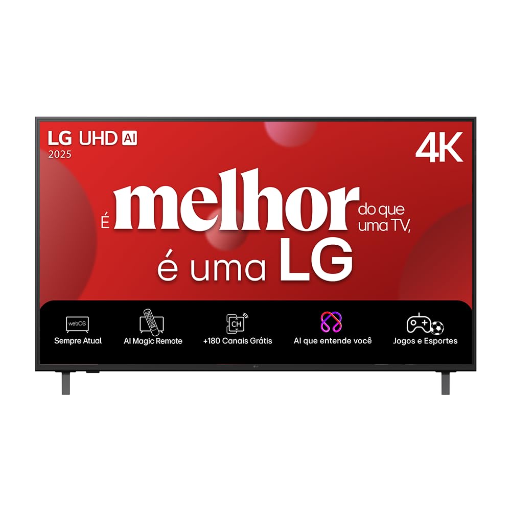 Smart TV 4K 50" LG UHD 50UA85 Processador α7 AI Ger8 4K Super Upscaling Google Cast Alexa Integrado Controle AI Smart Magic WebOS 25
