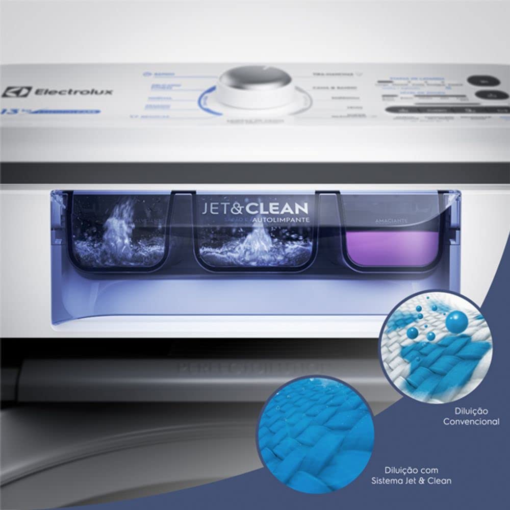 Máquina de Lavar Electrolux 13kg Branca Essential Care com Cesto Inox e Jet&Clean (LED13) - 127V