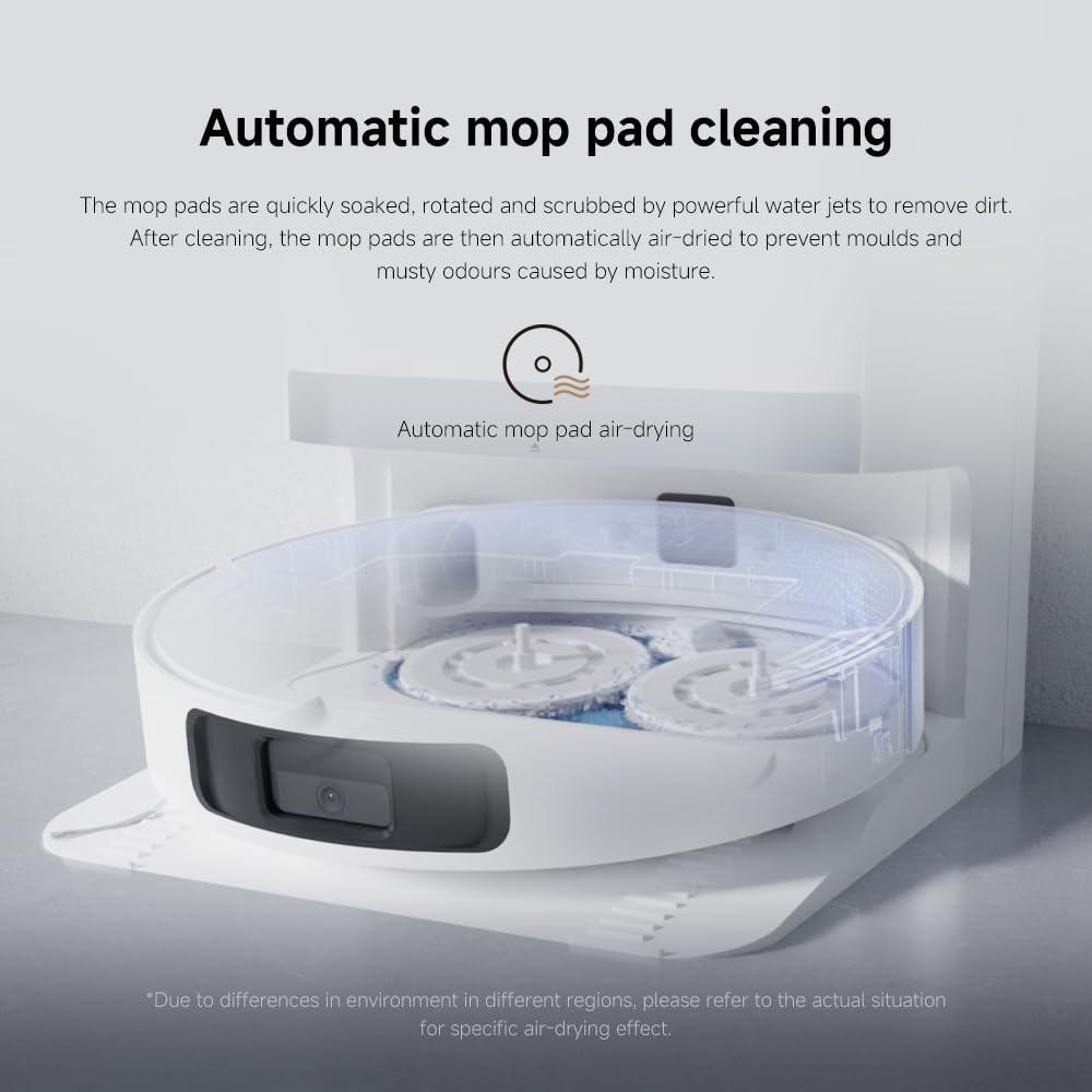 Xiaomi Robot Vacuum X20+ com estação base inteligente multifuncional 6000Pa, potência de sucção, navegação a laser LDS, controle de voz, molhado e seco, 4 L, 30 W, C101, branco