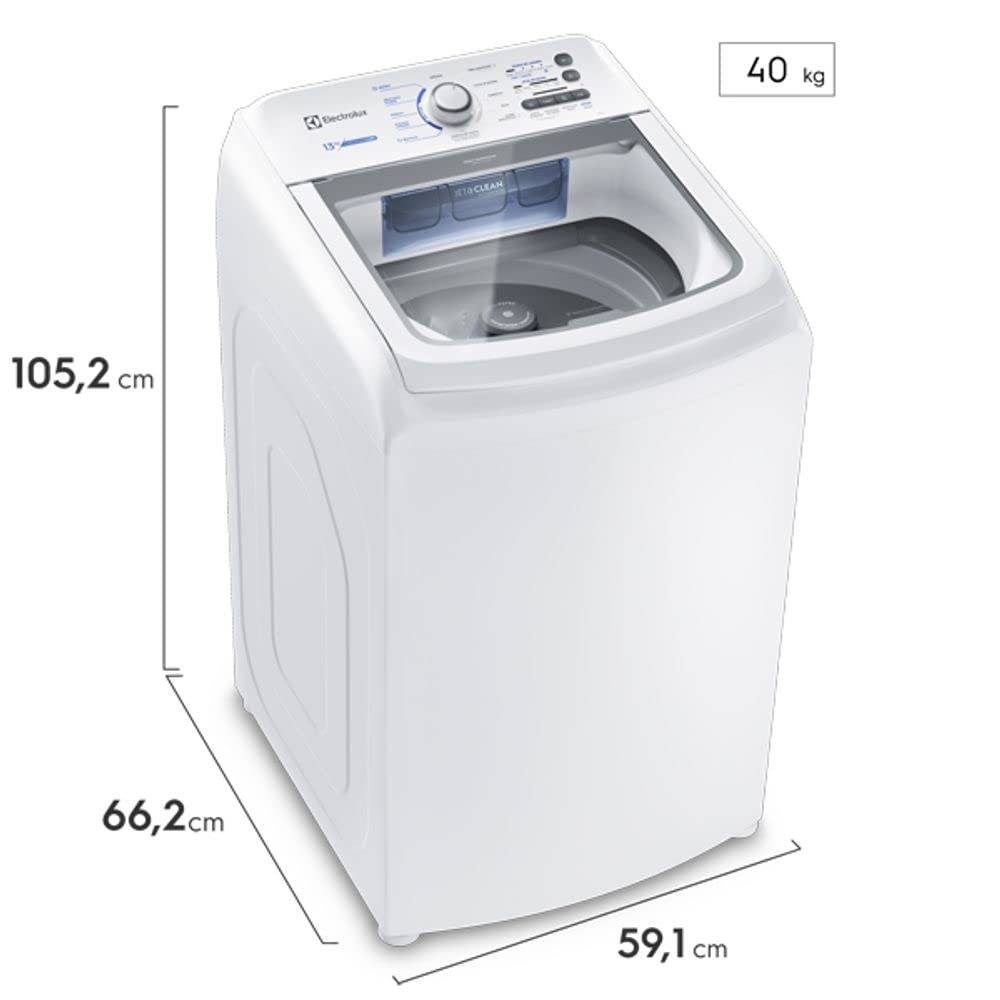 Máquina de Lavar Electrolux 13kg Branca Essential Care com Cesto Inox e Jet&Clean (LED13) - 127V