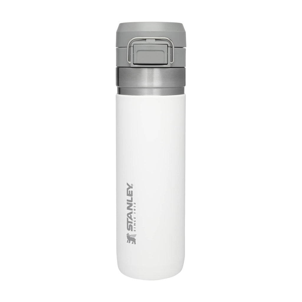 Stanley - Garrafa de água térmica Quick Flip, isolada em aço inoxidável para bebidas quentes e frias, resistente a fugas, 710 ml, Polar