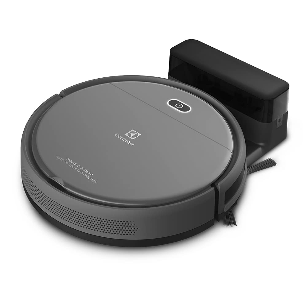 Aspirador de po robo Electrolux 2h20min controle remoto base carregamento bateria longa duração automatico varre aspira passa pano ERB30 bivolt preto sensor antiqueda