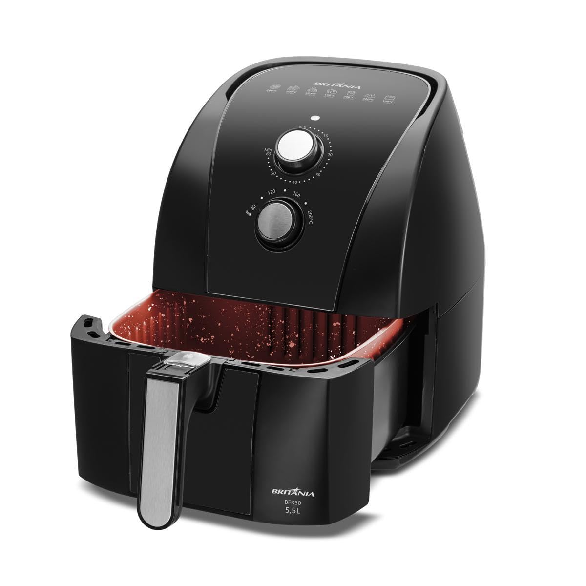 Fritadeira Air Fryer Britânia 5,5L 1500W BFR50 Redstone 127V