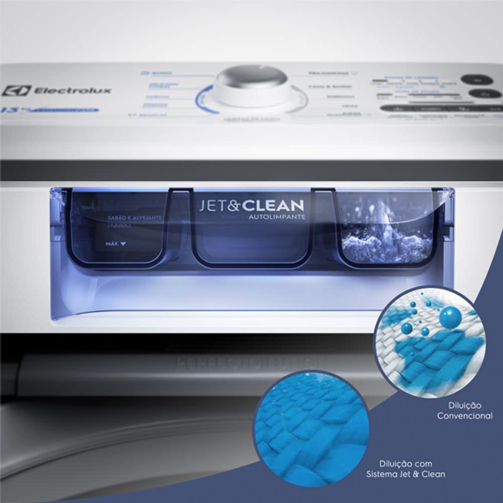 Máquina de Lavar Electrolux 13kg Branca Essential Care com Cesto Inox e Jet&Clean (LED13) - 127V