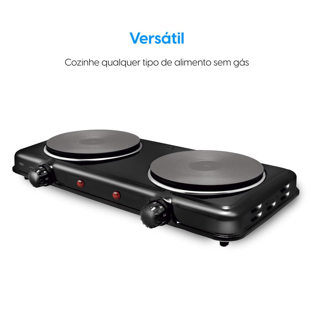 Fogão Elétrico Portátil Cooktop Elgin Double Cook 2 Bocas - 110V