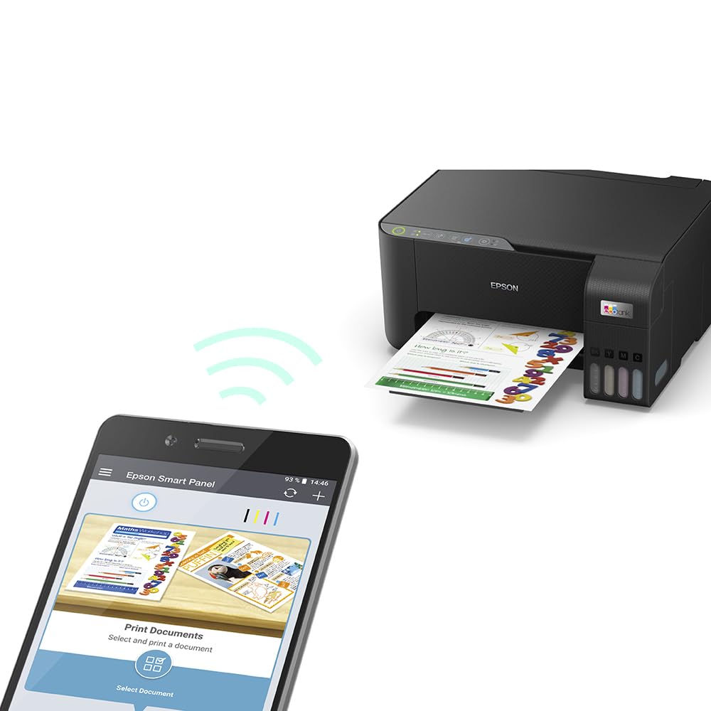 Epson EcoTank L3250 - Multifuncional, Tanque de Tinta Colorida, Wi-Fi Direct, USB, Bivolt, Preto