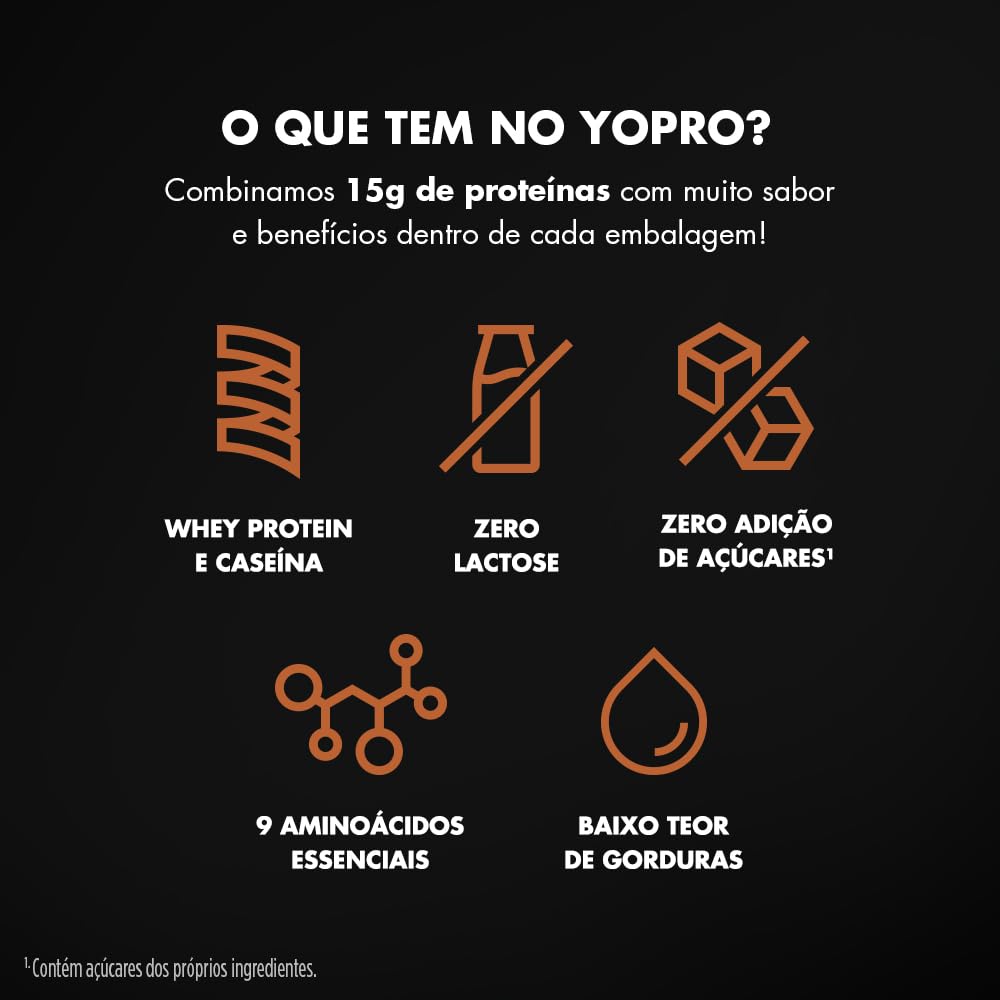 YoPRO Bebida Láctea UHT Chocolate 15g de proteínas 250ml - 12 unidades