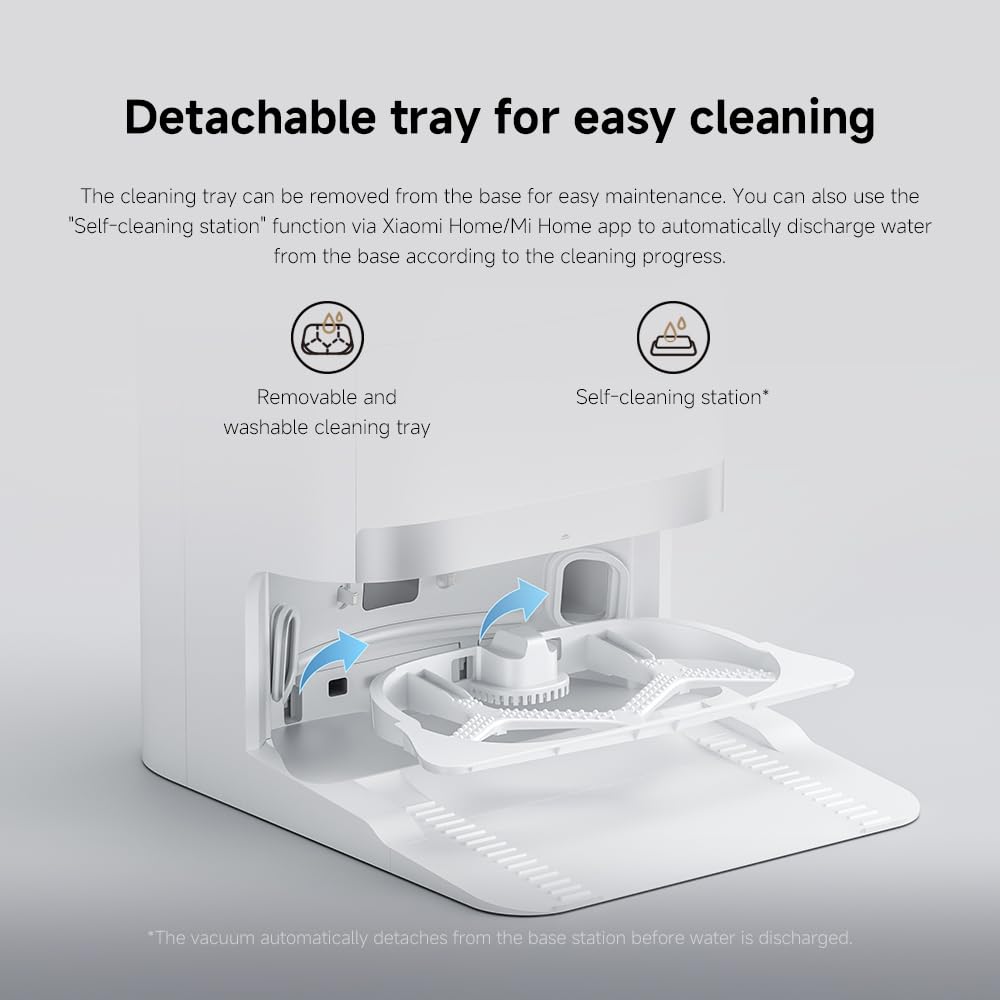 Xiaomi Robot Vacuum X20+ com estação base inteligente multifuncional 6000Pa, potência de sucção, navegação a laser LDS, controle de voz, molhado e seco, 4 L, 30 W, C101, branco