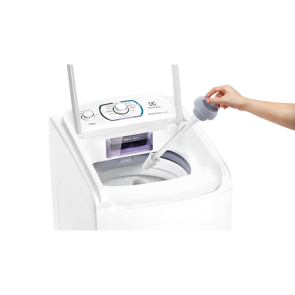 Máquina de Lavar Electrolux 11kg Branca Essential Care com Easy Clean e Filtro Fiapos (LES11) - 127V