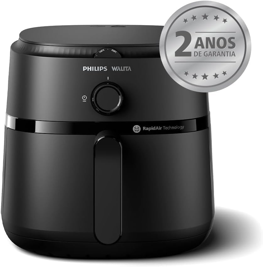 Fritadeira Airfryer Série 1000 XL, Philips Walita, 6,2 litros, Tecnologia RapidAir, Preta, 2 anos de garantia, 110v - NA130/00