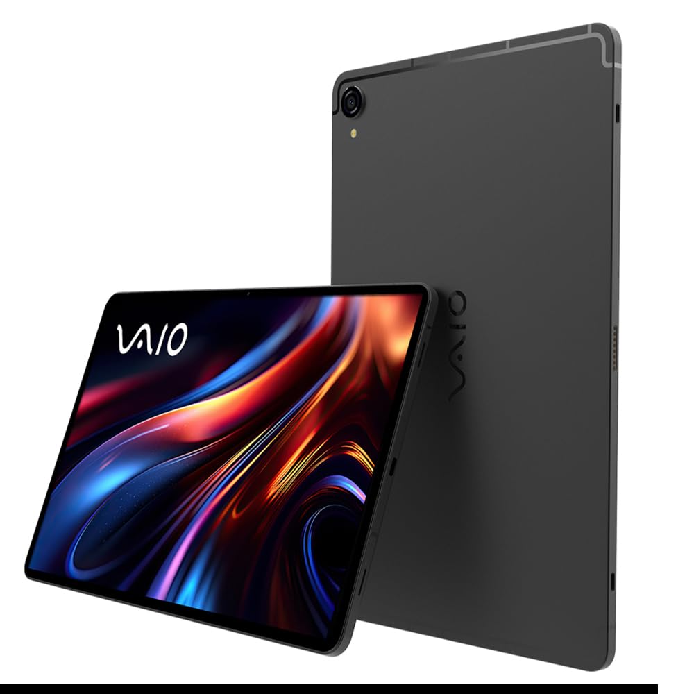 Tablet VAIO TL12 8GB 256GB Octa-Core, Tela AMOLED 12.6” 2.5K, com Teclado de Conexão Inteligente e Caneta Ativa, 5G WiFi, Câmera 13MP + Selfie 12MP, 10.090mAh, Android 15 – Preto
