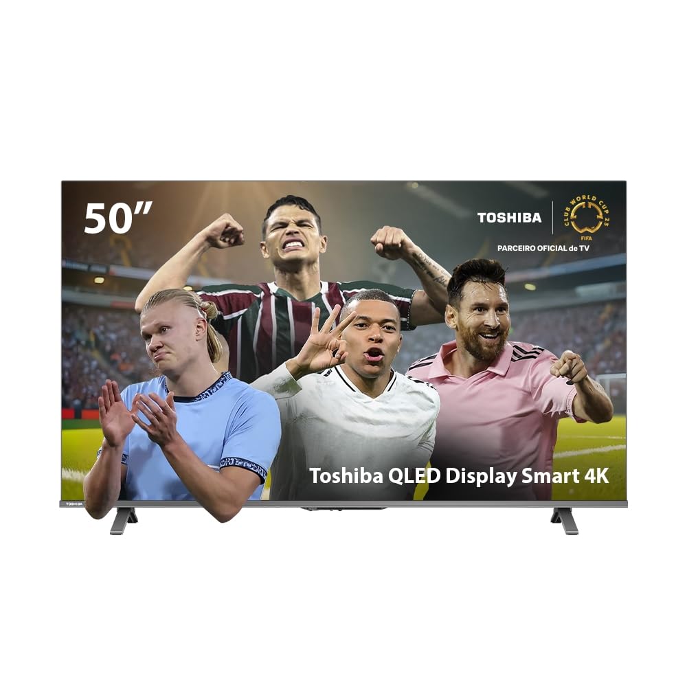 Smart TV QLED 50" 4K Toshiba 50C450NS Google TV 3 HDMI 2 USB Wi-Fi - TB034M