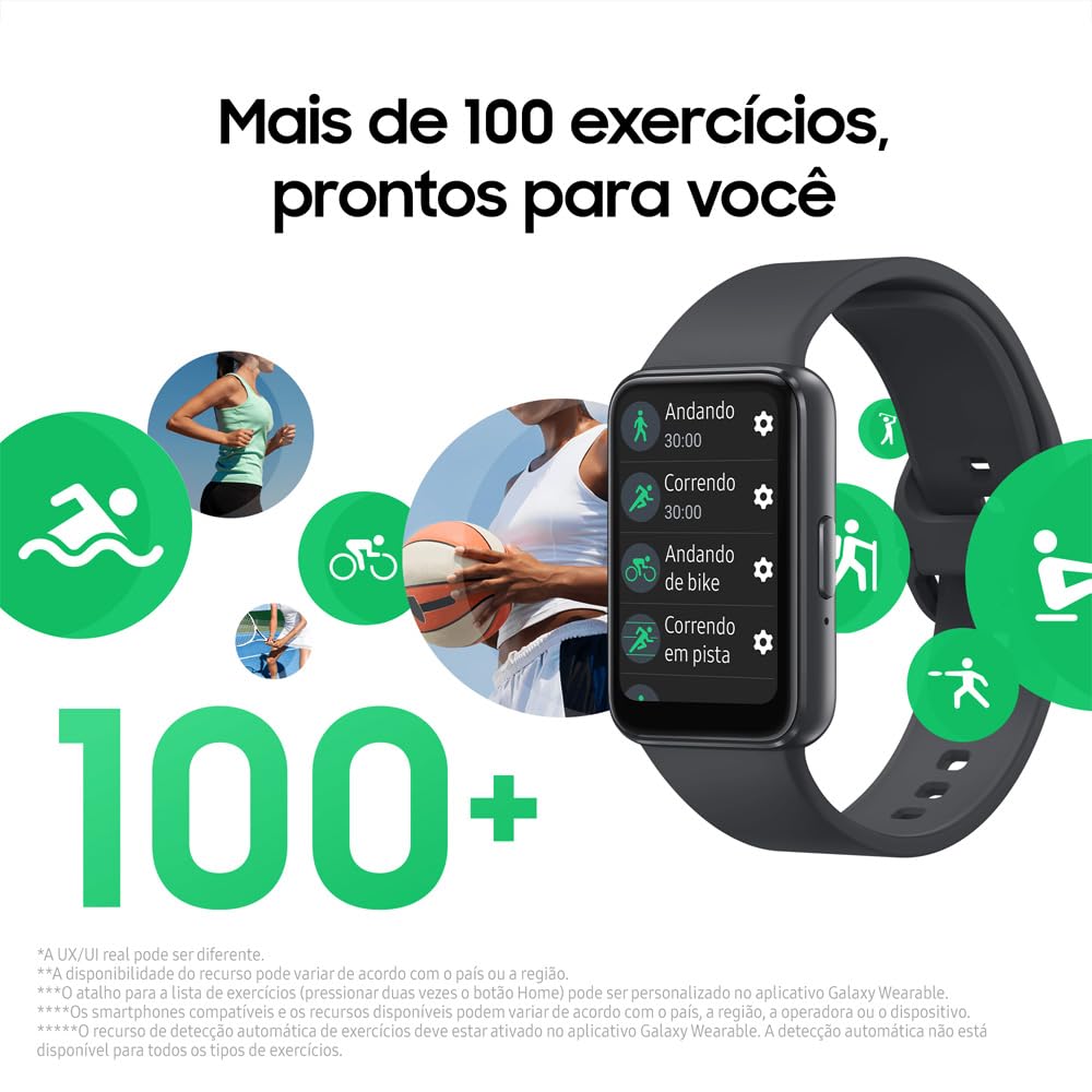 Smartwatch Samsung Galaxy Fit3 Display 1.6" Grafite
