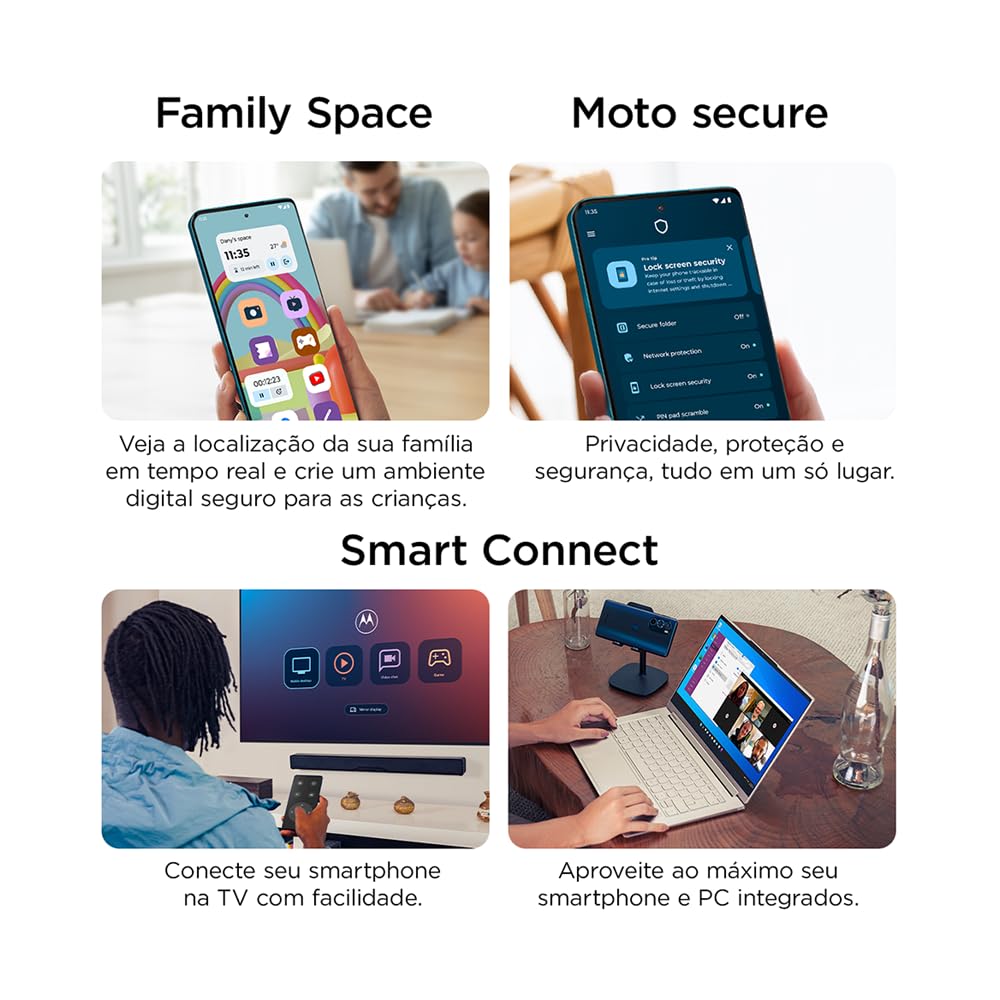 Smartphone Motorola Edge 60 Fusion 5G - 256GB 16GB (8GB RAM+8GB Ram Boost) 50MP Sony AI Camera IP68 NFC - Rosa