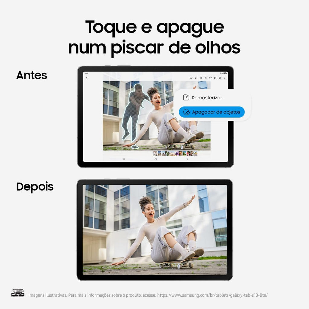 Galaxy Tab S10 Lite, 128GB, Tela 10.9", WIFI, Cinza