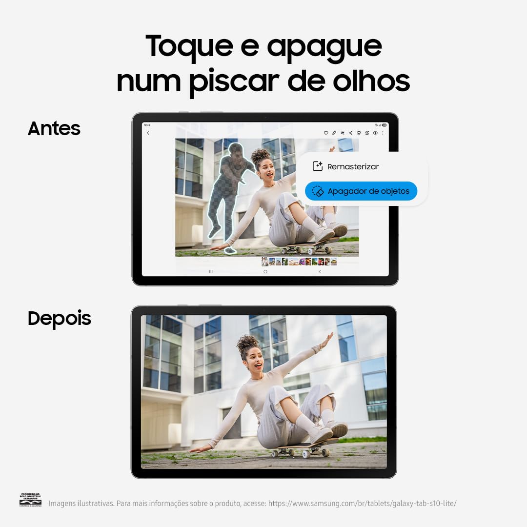Galaxy Tab S10 Lite, 128GB, Tela 10.9", WIFI, Cinza