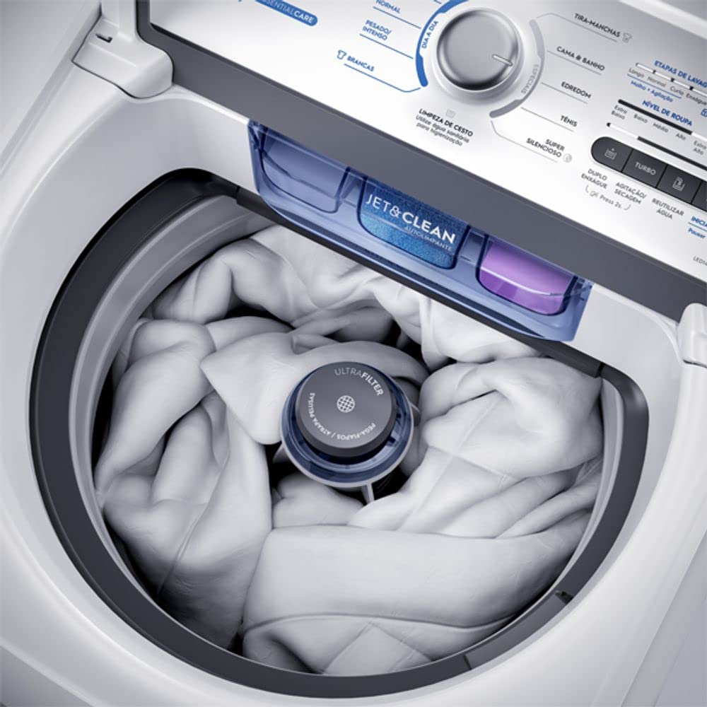 Máquina de Lavar Electrolux 13kg Branca Essential Care com Cesto Inox e Jet&Clean (LED13) - 127V