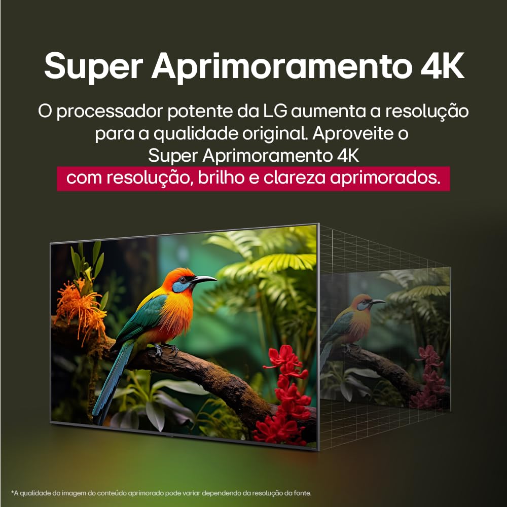 Smart TV 4K 50" LG UHD 50UA85 Processador α7 AI Ger8 4K Super Upscaling Google Cast Alexa Integrado Controle AI Smart Magic WebOS 25