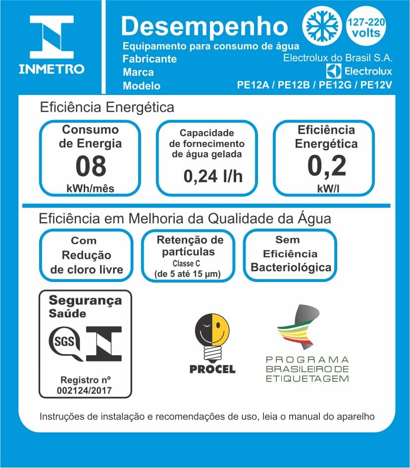 Purificador de Água Gelada Fria e Natural Elétrico Compacto Eletronico placa Electrolux Filtro refil 6 meses ou 3000l Painel Touch Bivolt Grafite PE12G