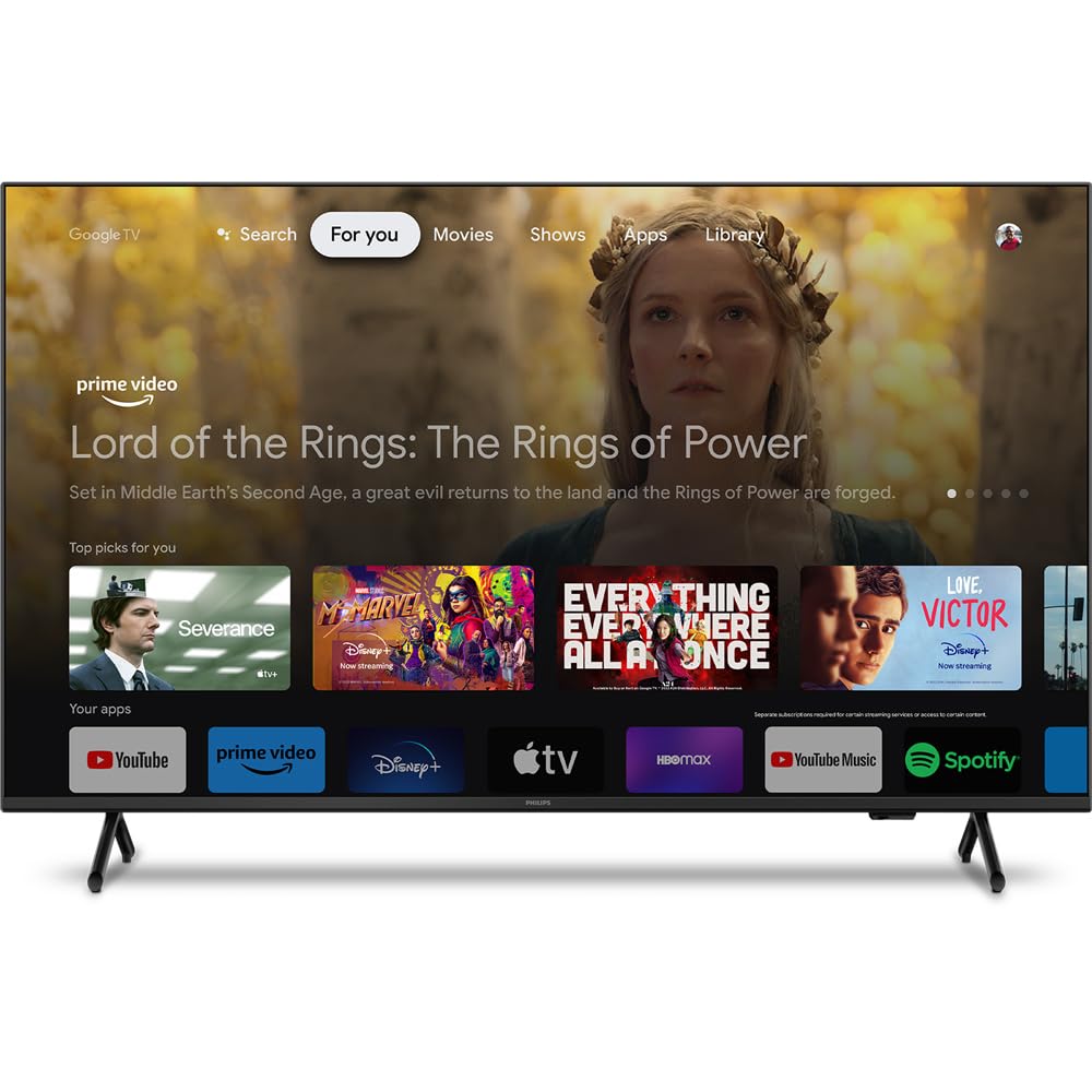 Smart TV Philips Ambilight 55" 4K 55PUG7908/78, Google TV, Comando de Voz, Dolby Vision/Atmos, VRR/ALLM, Bluetooth