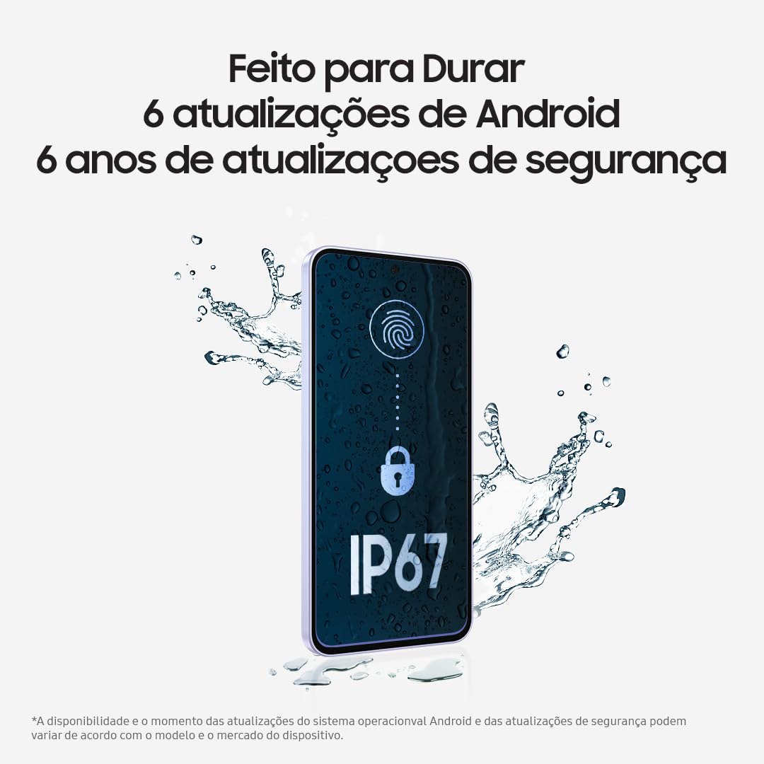 Smartphone Samsung Galaxy A56 5G 128GB, 8GB RAM, Câmera 50MP, IP67, Super AMOLED 6.7", Recursos AI, Preto