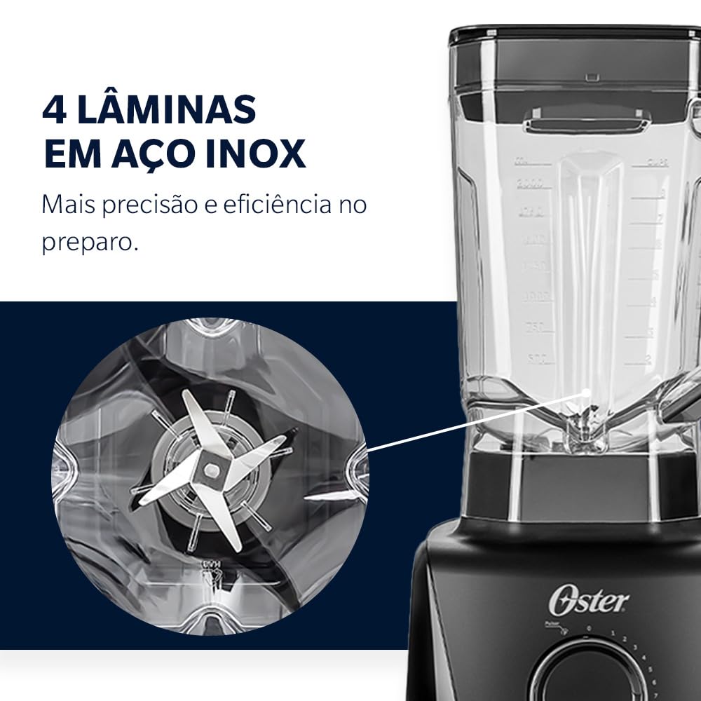 Liquidificador 1400 Full Oster Preto 3,2L - 127V