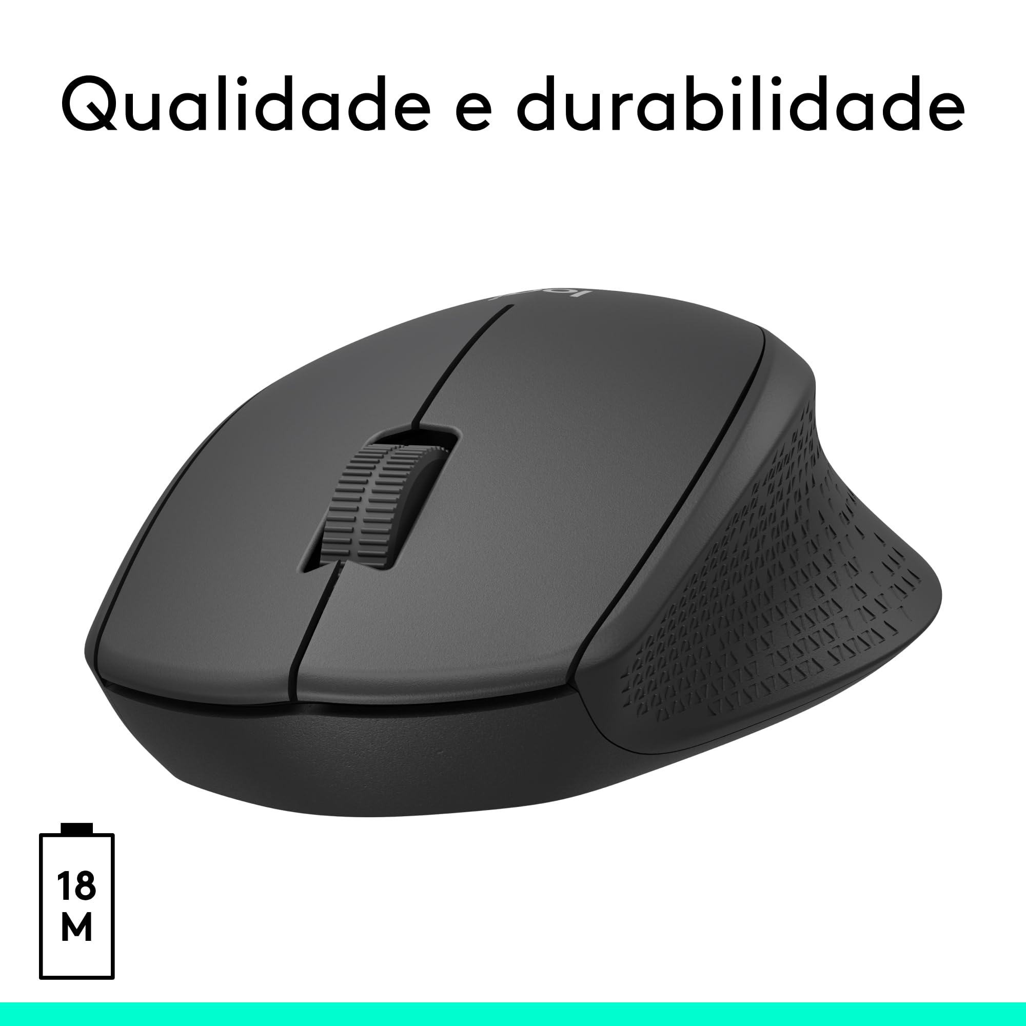 Mouse Sem Fio Logitech M330 SILENT com Clique Silencioso, Design Destro, Bateria de 18 Meses, Receptor USB, Compatível com Windows, macOS, ChromeOS e Pilha Inclusa - Preto