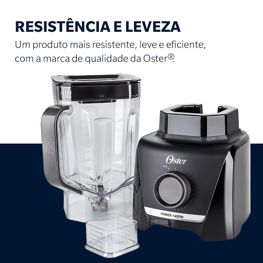 Liquidificador 1400 Full Oster Preto 3,2L - 127V