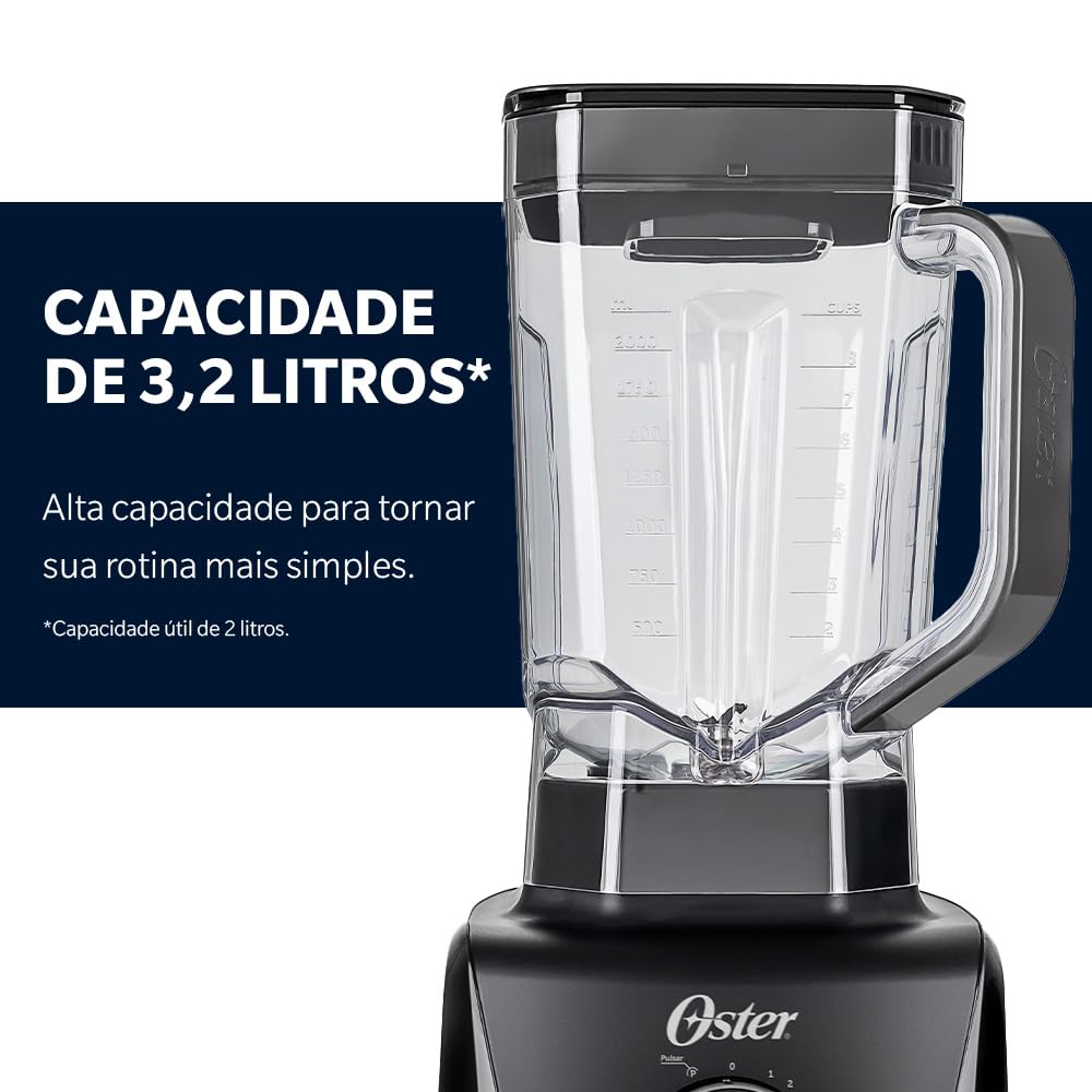 Liquidificador 1400 Full Oster Preto 3,2L - 127V