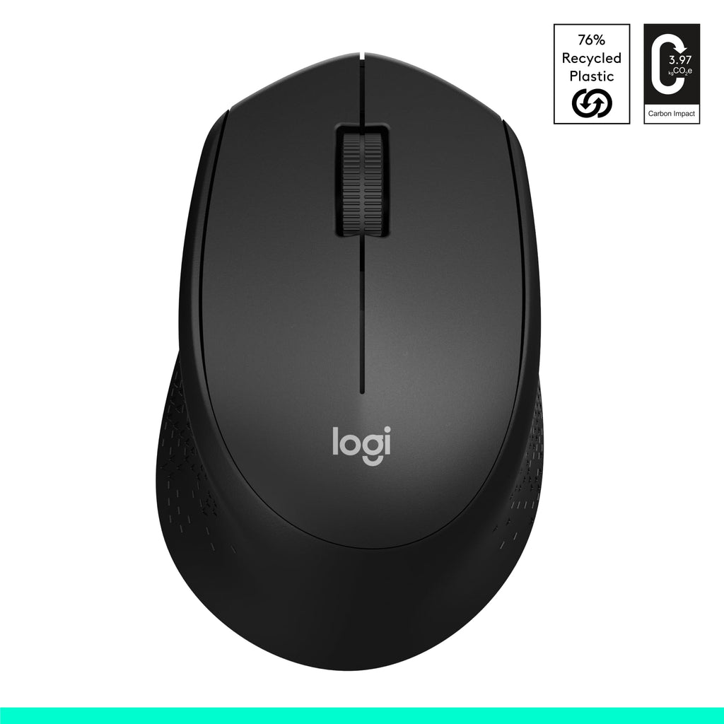 Mouse Sem Fio Logitech M330 SILENT com Clique Silencioso, Design Destro, Bateria de 18 Meses, Receptor USB, Compatível com Windows, macOS, ChromeOS e Pilha Inclusa - Preto