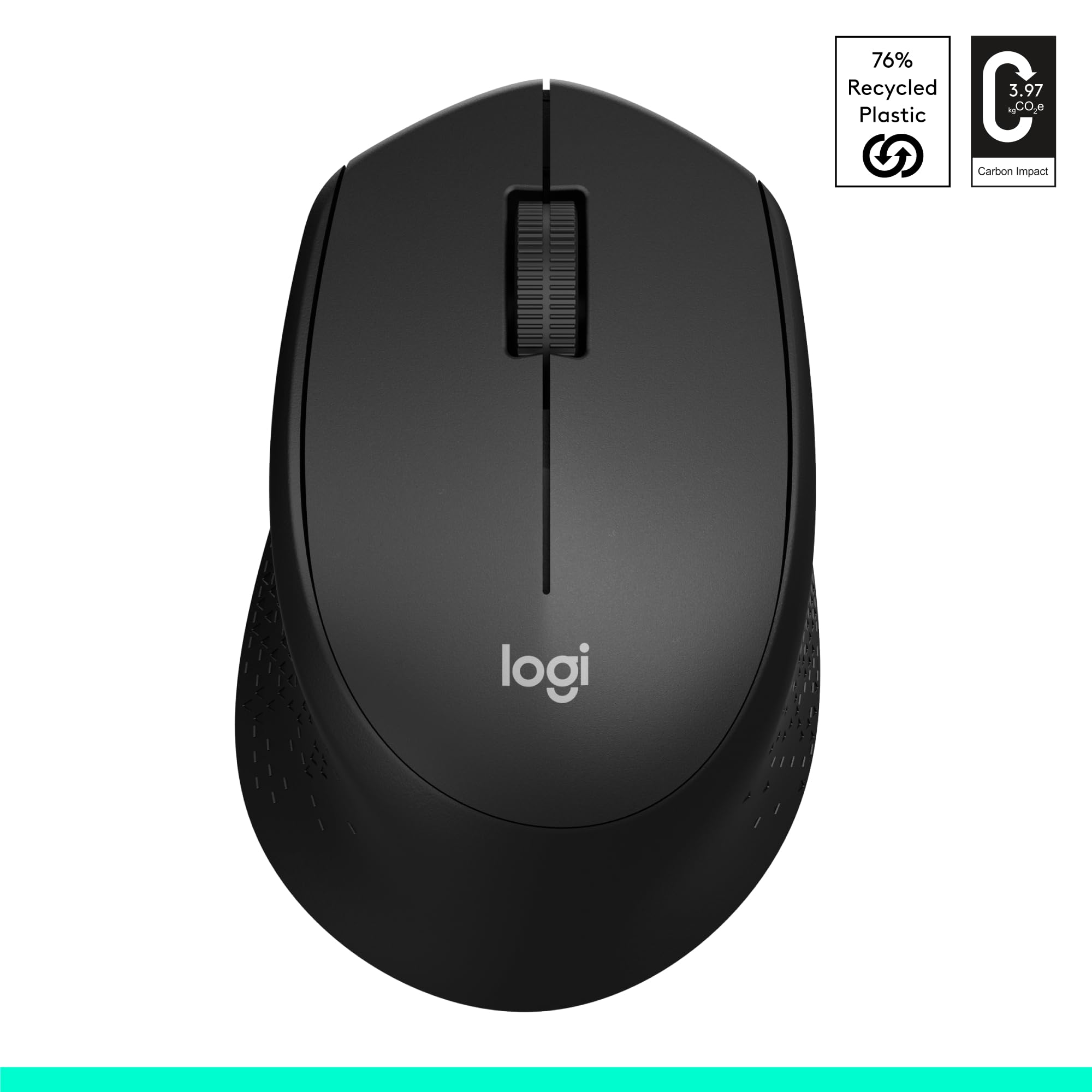Mouse Sem Fio Logitech M330 SILENT com Clique Silencioso, Design Destro, Bateria de 18 Meses, Receptor USB, Compatível com Windows, macOS, ChromeOS e Pilha Inclusa - Preto
