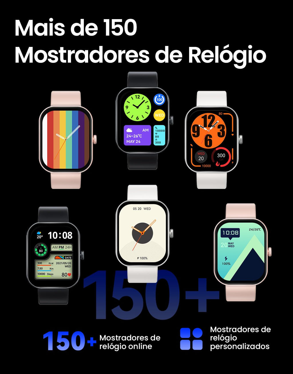 HAYLOU S6 Relógio Inteligente para Homens e Mulheres,Tela HD de 2,01",Bluetooth Telefone Chamada,127 Modos de Treino,IP68 à Prova d‘Água Relogio Smartwatch