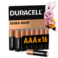 Duracell Pilha Alcalina AAA Palito Com 16 Unidades – Dura Mais – Ideal para Controles Remotos, Brinquedos e Lanternas